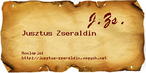 Jusztus Zseraldin névjegykártya